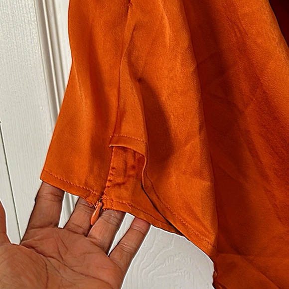 Orange Asymmetrical Top - Picture 3 of 4